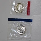 1981 Uncirculated P&D Roosevelt Dimes in mint cello packages (2 Coins)