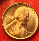 1948-S Lincoln Wheat Cent Penny GEM RED BU From an Original Bank Roll