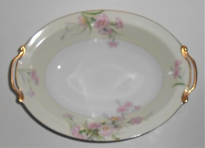 Noritake China Porcelain Mystery 1 Pink Carnation Oval Vegetable Bowl