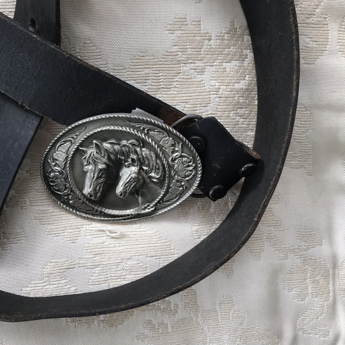 Siskiyou Western Pewter Horse Womens Leather Belt 36 / 90 