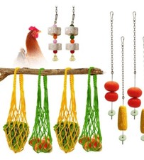 Chicken and Bird Vegetable Hanging Feeder. Vegetable String Bag COOP. Duck. Farm