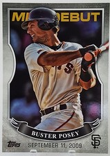 2016 TOPPS BUSTER POSEY MLB DEBUT 5X7 JUMBO ART CARD #/99 GIANTS