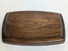 Vintage Unbranded Rectangle Wood Display Pedestal Wooden Stand 5.5" x 3.5";