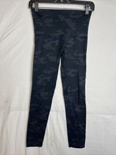 Spanx Women's Black Gray Camo Leggings Size M