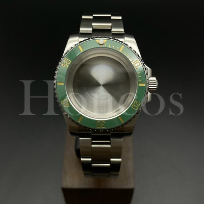Custom Made MODS Watch Case and Bracelet Fits for NH34/35 Movement Silver GN/GD