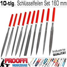 10 tlg. Präzisions Nadelfeilen Satz Schlüsselfeilen Modelbau Feilen 160 mm Y6164