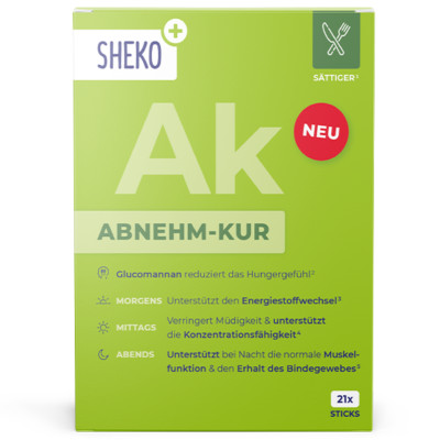 ABNEHM-KUR von SHEKO Diät | Sättigung mit GLUCOMANNAN | reduziert Hungergefühl