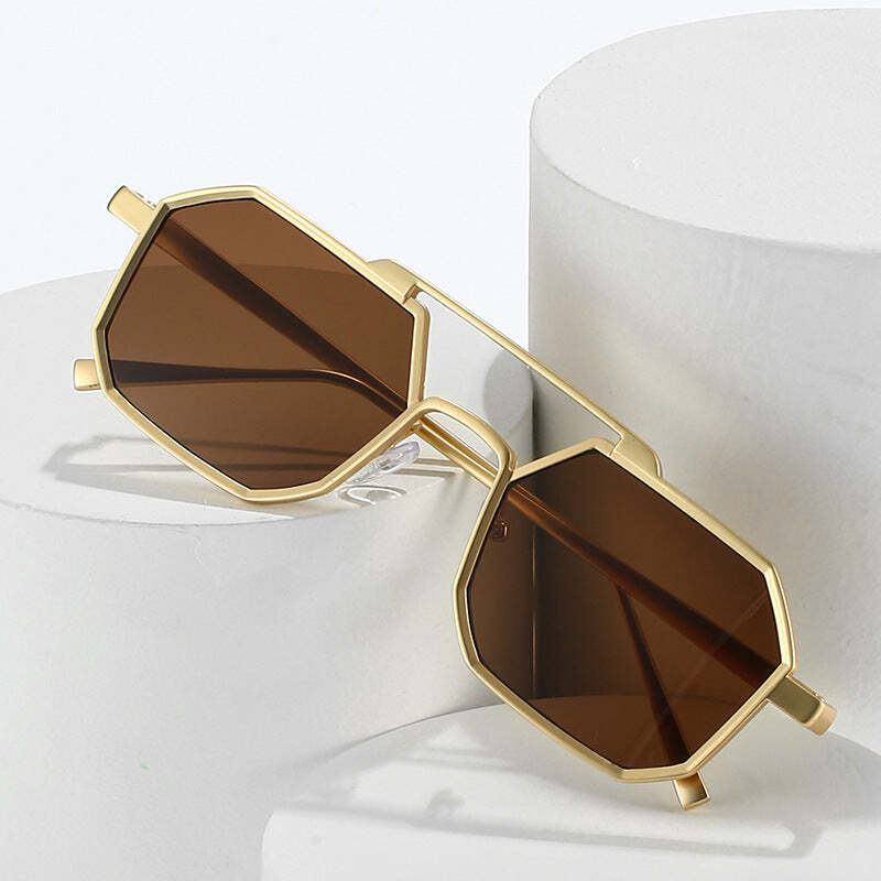 Top Bar Geometric Frame Fashion Glasses