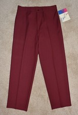 New VTG 1984 Levi  s Bend Over Straight Leg Pants Burgundy Slacks 32 Made in USA