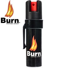 Burn Pepper Spray for Self Defense - 0.84 fl oz Black with Security Clip
