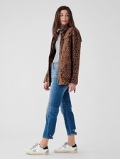 Dl1961 Howard Street Jacket Jaguar Leopard Animal Print Anorak Coat $229