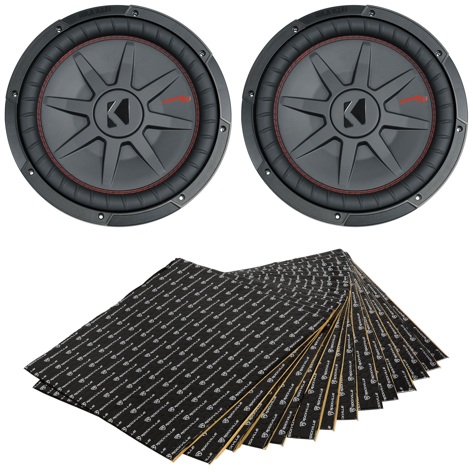 2 Сабвуфер KICKER 48CWRT124 CompRT Shallow на 12 сабвуферов Комплект для подавления звуковой вибрации 67190₽