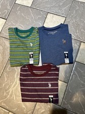 NEW LOT 3 US POLO ASSN SHORT SLEEVED SHIRTS BOYS 8