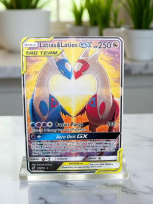 Latias & Latios Gold Metal Pokemon Card Collectible Gift/Display