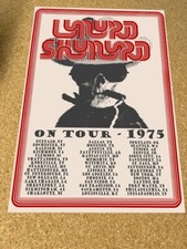 Lynyrd Skynyrd Street 1975 Tour Dates Nuthin Fanc Cardstock Concert Poster 12x18
