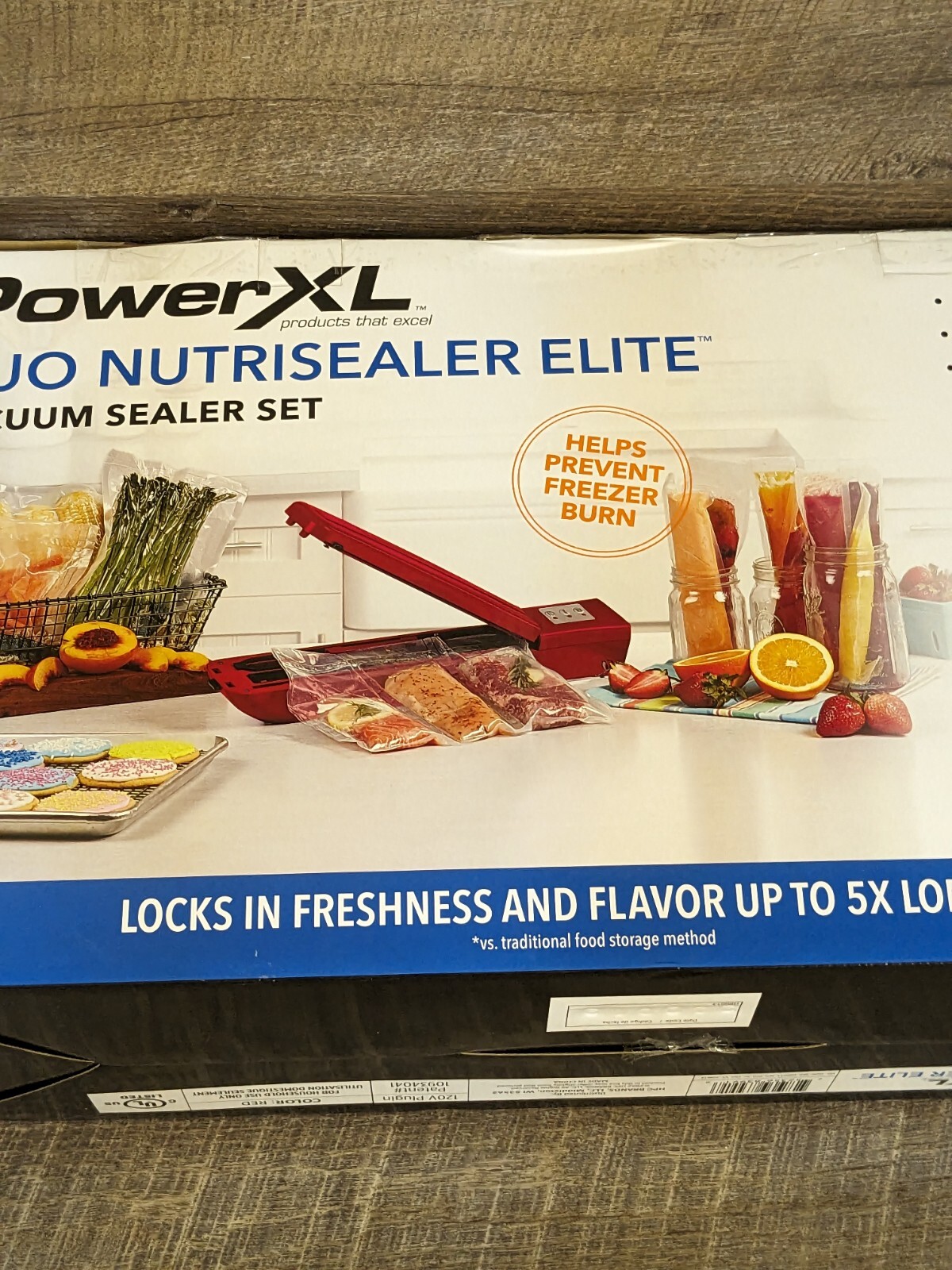 PowerXL Duo NutriSealer Elite Plus 6in1 Vacuum Sealer Machine RED