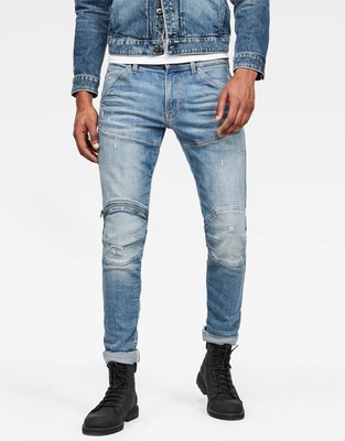 5620 3d zip knee skinny jeans