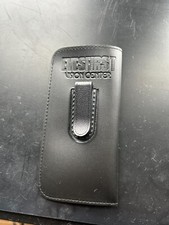 Soft Slip-In Eyeglass Case w/Clip Black Syn Leather 6.25" x 3.25"