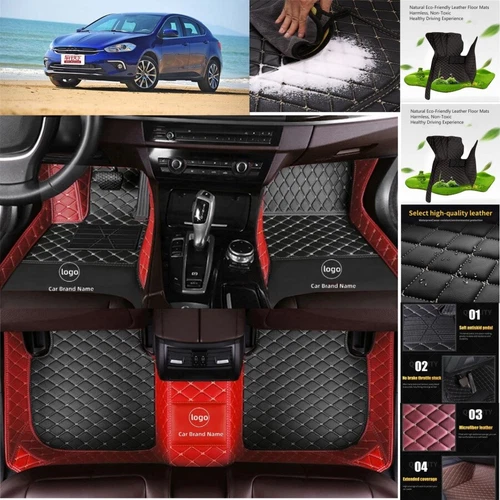 For Fiat 500L 500X Car Floor Mats All Weather Luxury Custom Waterproof Carpets - Bild 10 von 35
