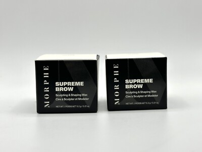 2 X Morphe Cosmetics CLEAR Supreme Brow Sculpting & Shaping Wax 0.21 oz BNIB
