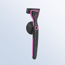 Pink and Black Handle Defender Razor with 8pk Sensitive refill cartridges