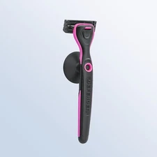 Pink and Black Handle Defender Razor with 8pk Sensitive refill cartridges