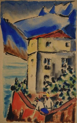 Villa am Gardasee Werner Rohde 1906 Expressionist - Bild 1 von 4