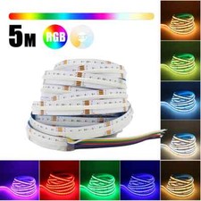 5M RGBCCT COB LED Strip Light DC 24V 840LEDs/m RGB CCT Dotless Flexible COB LED