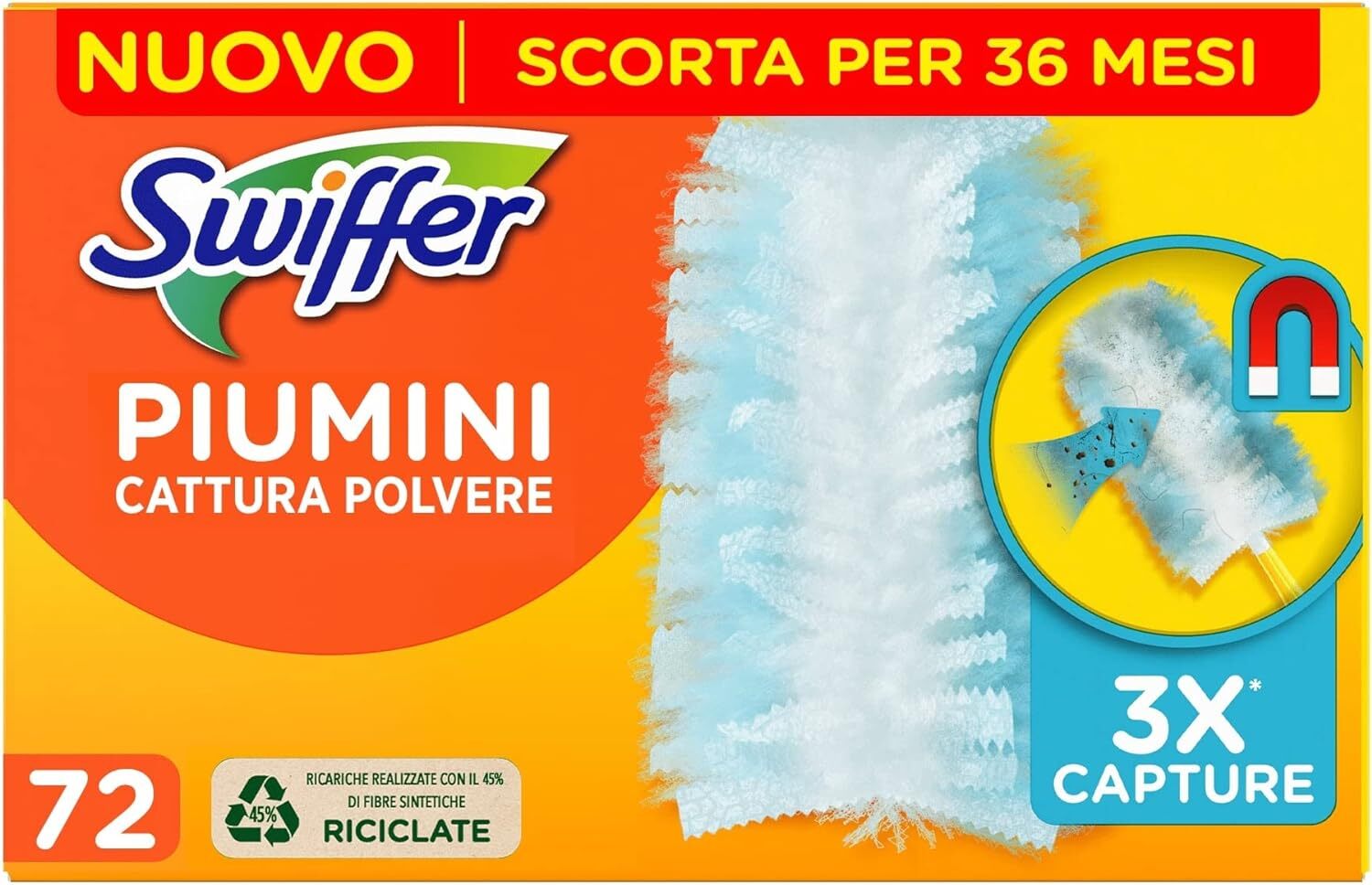 Swiffer Duster Piumini Catturapolvere, 72 Piumini, Cattura e Intrappola...