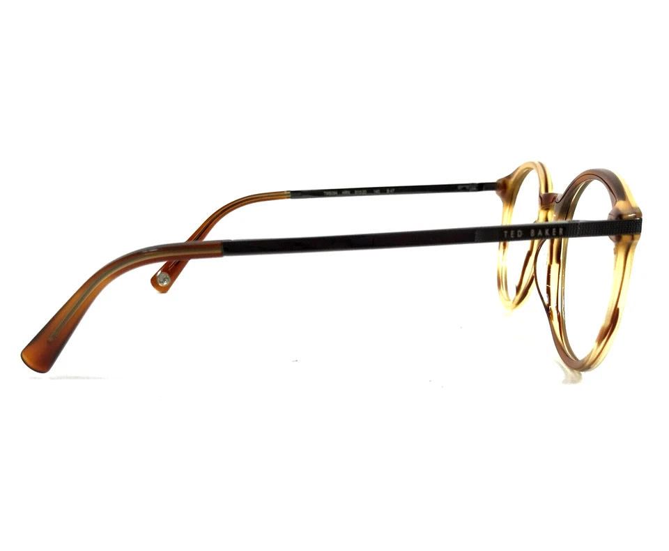Monturas de gafas Ted Baker TMS094 HRN marrón cuerno gris borde completo redondo 51-20-140 Foto 3 de 4