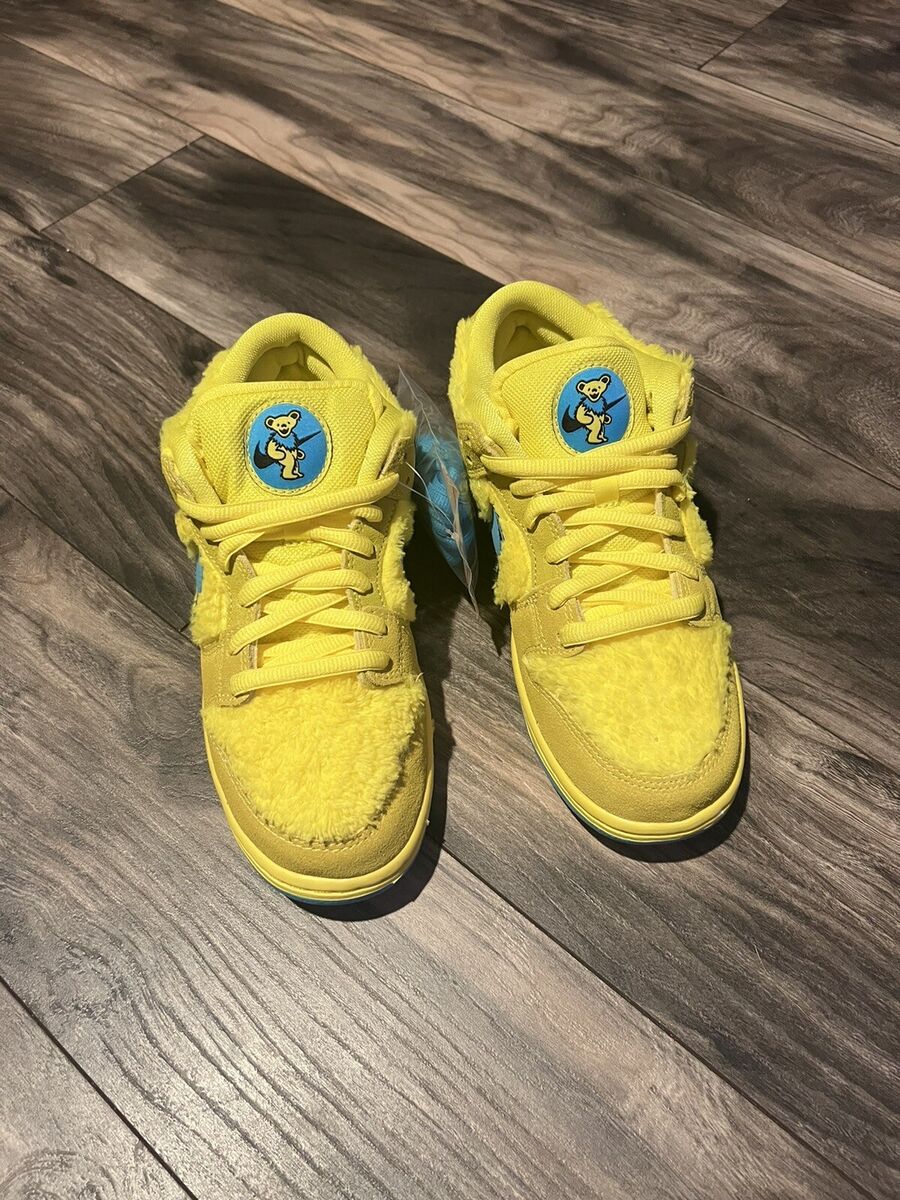 Nike Dunk Low Sb x Grateful Dead Rock Band Bear Fur Yellow Nike Dunk Low Sb x Grateful Dead Rock Band Bear Fur Yellow