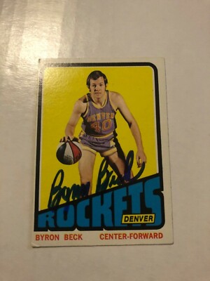 Denver Rockets BYRON BECK Signed Card | eBay