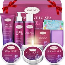 Lavender Spa Gift Set for Women Bath Body Care Relaxation Essential Collection