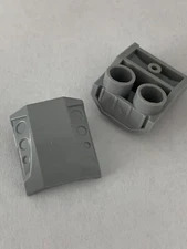 LEGO Parts 44675 (2pcs) Slope, Curved 2x2 No Studs, 3 Side Ports Recessed