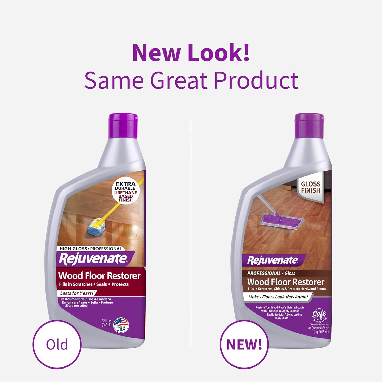 Professional Wood Floor Restorer and Polish with Durable Finish Easy Mop on Appl