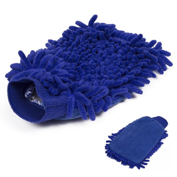 Waschhandschuh Auto Microfaser Schwamm In Blau Handschuh FüR AutowäSche-image