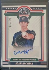 2022 USA stars & stripes Adam Hachman  auto! /499! prospect rookie RC rare