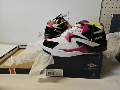 British Knights Dymacel Mid Tops Size 9 Shoes NWT Rare Wh/blk/cobal/grn #00u