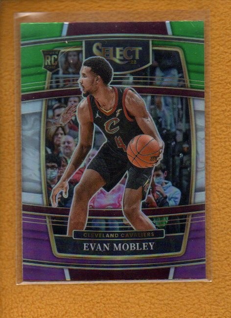 Evan Mobley 2021-22 Panini Select Rookie Green White Purple Prizm RC #5