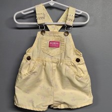 vintage OshKosh B  gosh Overall shorts 18 mo. Baby Toddler Floral made In USA