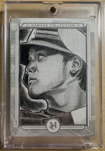 Shohei Ohtani 2025 Topps Museum 1/1 Sketch Card Canvas Colletion Original Art