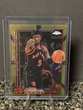 2025-26 Topps Chrome Immanuel Quickley Basketball Yellow Refractor #/275 Raptors