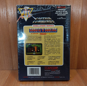 MINTY BOX CIB Hangtab Ghosts 'N Goblins 1st Print complete in nes lot w/ Shrink