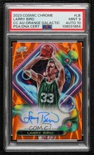 2023-24 Cosmic Chrome Orange Galactic Refractor 18/25 Larry Bird PSA 9 Auto 14mf