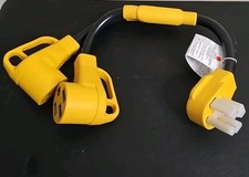 4 Prong 30 Amp Dryer Y Splitter to EV Charger, NEMA 14-30P to 14-50R / 14-30R...