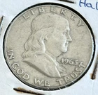 1963-D Benjamin Franklin Silver Half Dollar 90% Silver