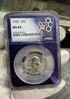 1950 Washington Quarter NGC MS 64 Purple Core Case