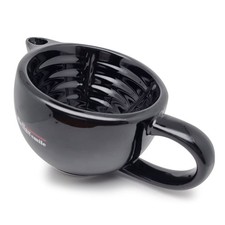 Scuttle Shave Mug BLACK - Ceramic Shaving Bowl That Keeps Lather Rich Hot...