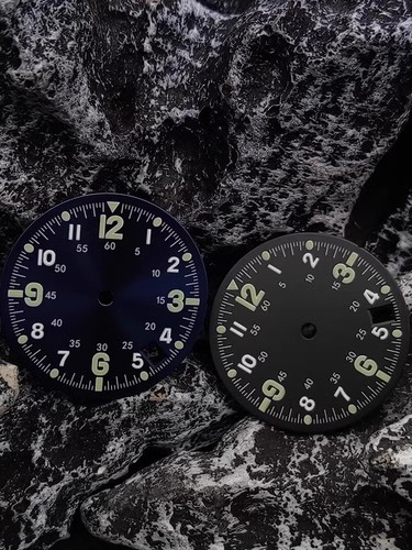 Cadran De Montre Vert Lumineux - Diamètre 28.5mm - Compatible Mouvements NH35/NH36 - Neuf Avec étiquette