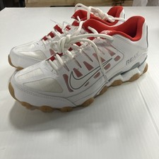 Mens Size 8.5 Nike Reax 8 TR Mesh White Red Walking Sneakers 621716 103 NEW